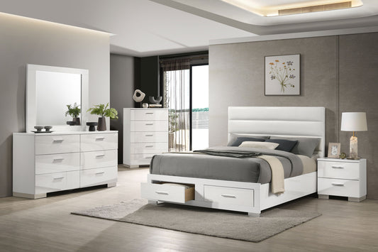 Felicity 5-piece California King Platform Bedroom Set White