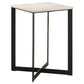 Tobin 2-piece Marble Top Coffee and End Table Set White