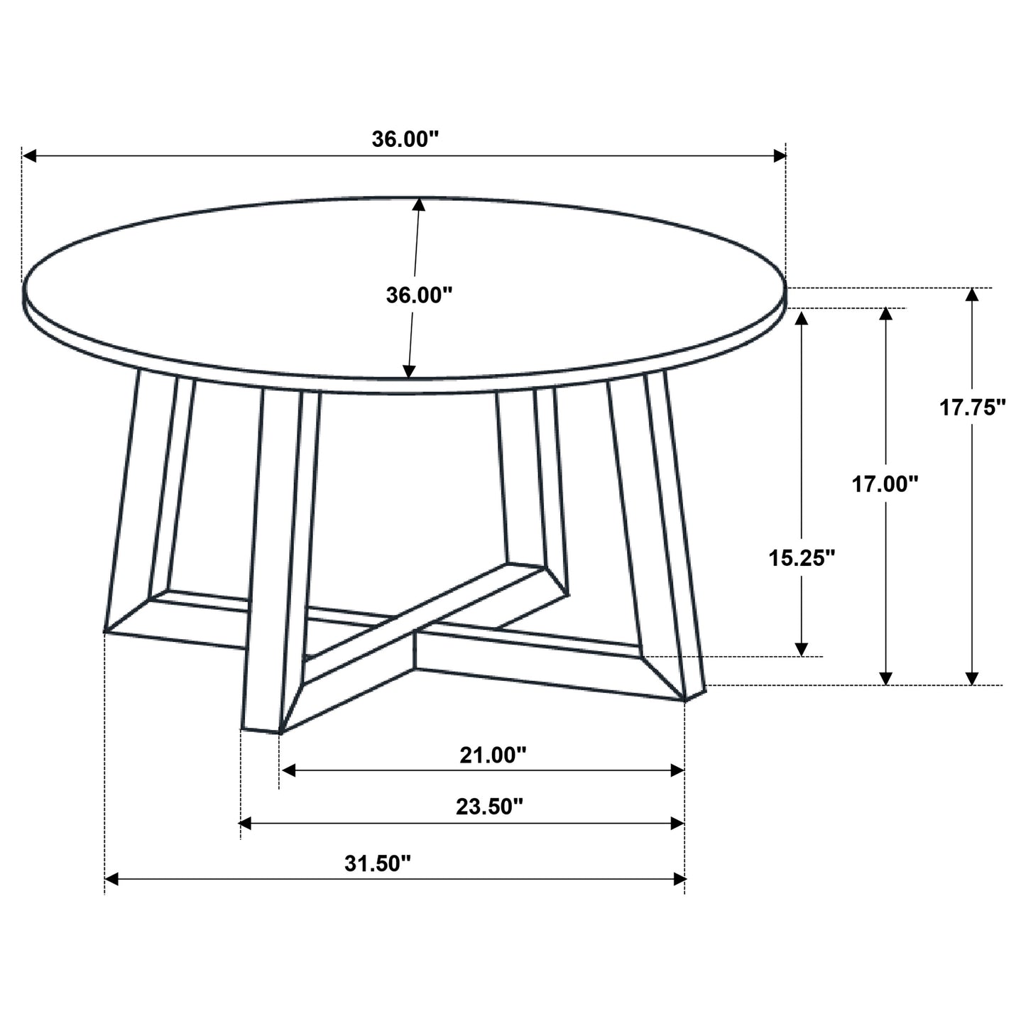 Skylark 3-piece SmartTop Coffee and End Table Set Black