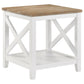 Hollis 3-piece Square Coffee and End Table Set White