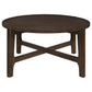 Cota 2-piece Solid Wood Coffee and End Table Set Dark Brown