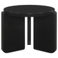 Cordova 3-piece Solid Wood Coffee and End Table Set Black