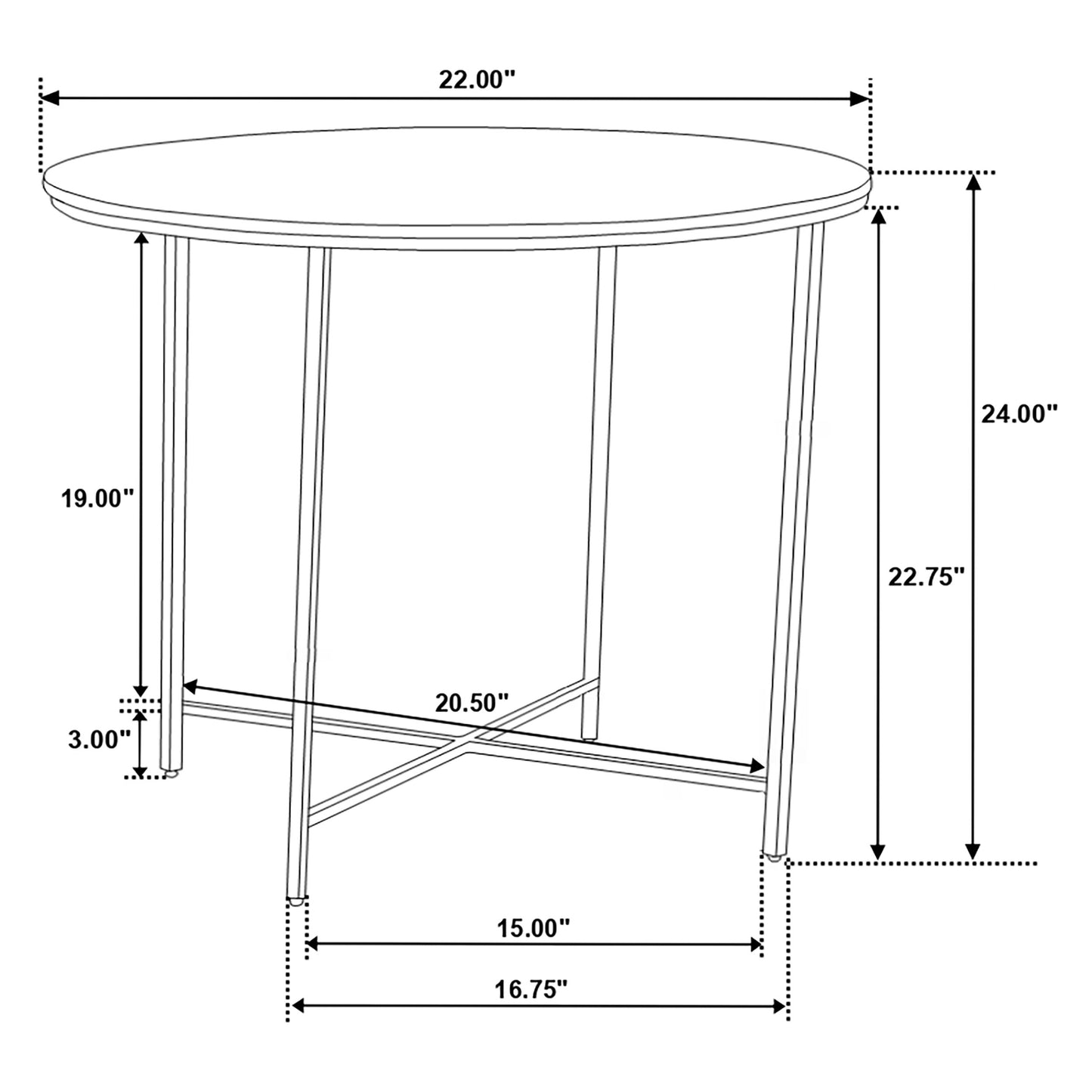 Ellison 3-piece Round Marble Coffee and End Table Set White