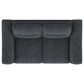 Nolan Upholstered Sloped Track Arm Loveseat Charcoal