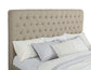 Chloe Upholstered Eastern King Panel Bed Oatmeal