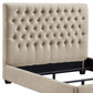 Chloe Upholstered Queen Panel Bed Oatmeal