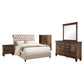 Devon 5-piece Eastern King Bedroom Set Beige and Oak