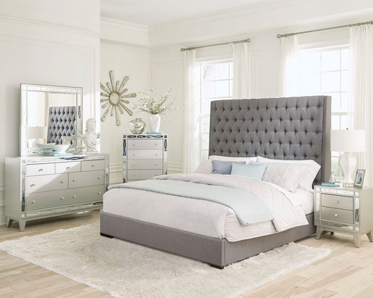 Camille 5-piece Queen Bedroom Set Metallic Mercury