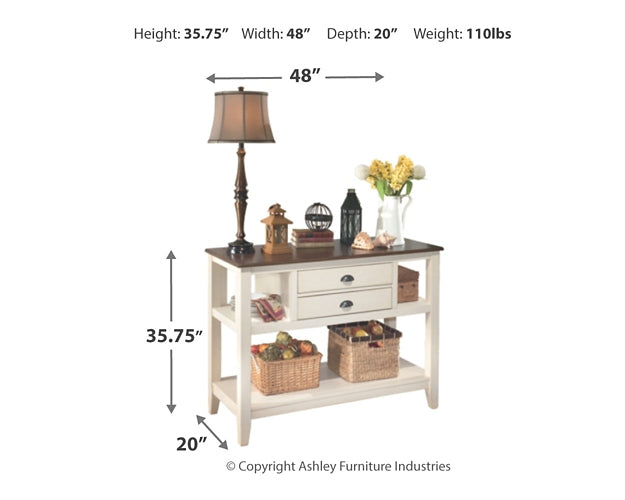 Whitesburg Dining Table and 6 Chairs with Storage