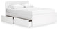 Onita  Panel Platform Bed With 1 Side Storage