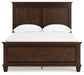 Danabrin Full Panel Bed with Mirrored Dresser, Chest and Nightstand