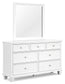 Fortman Full Panel Bed with Mirrored Dresser and Nightstand