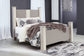 Surancha Queen Poster Bed with Mirrored Dresser and Chest