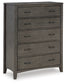 Montillan King Panel Bed with Mirrored Dresser, Chest and Nightstand