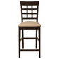 Gabriel Lattice Back Counter Chair Cappuccino (Set of 2)