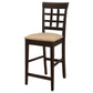 Gabriel Lattice Back Counter Chair Cappuccino (Set of 2)