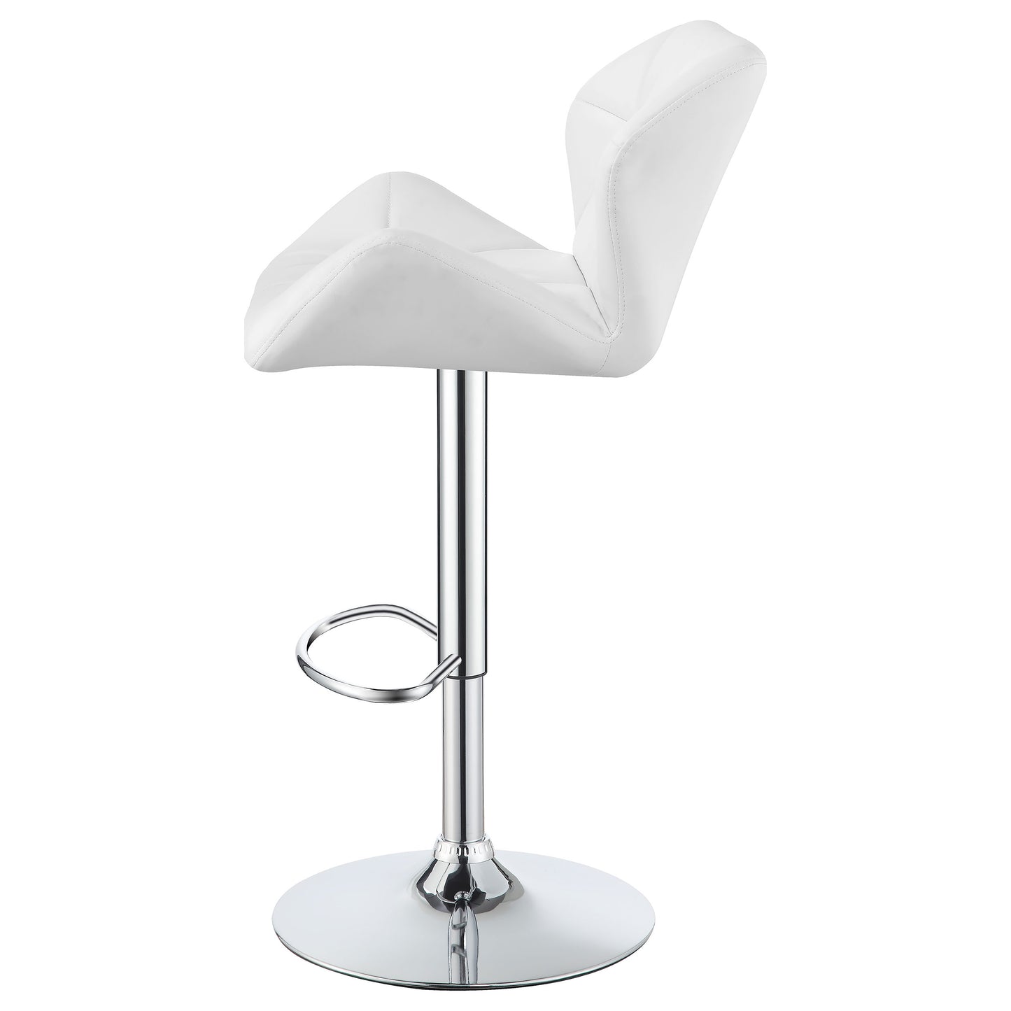 Berrington Upholstered Adjustable Bar Stool White (Set of 2)