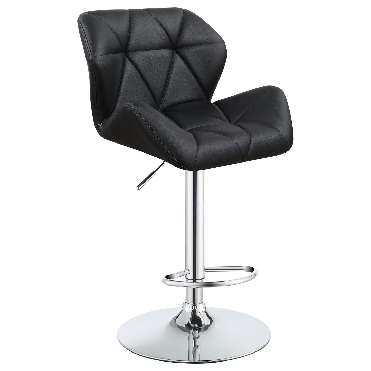 Berrington Upholstered Adjustable Bar Stool Black (Set of 2)