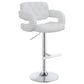 Brandi Adjustable Bar Stool Chrome and White