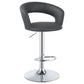 Barraza 29" Adjustable Height Bar Stool Grey and Chrome