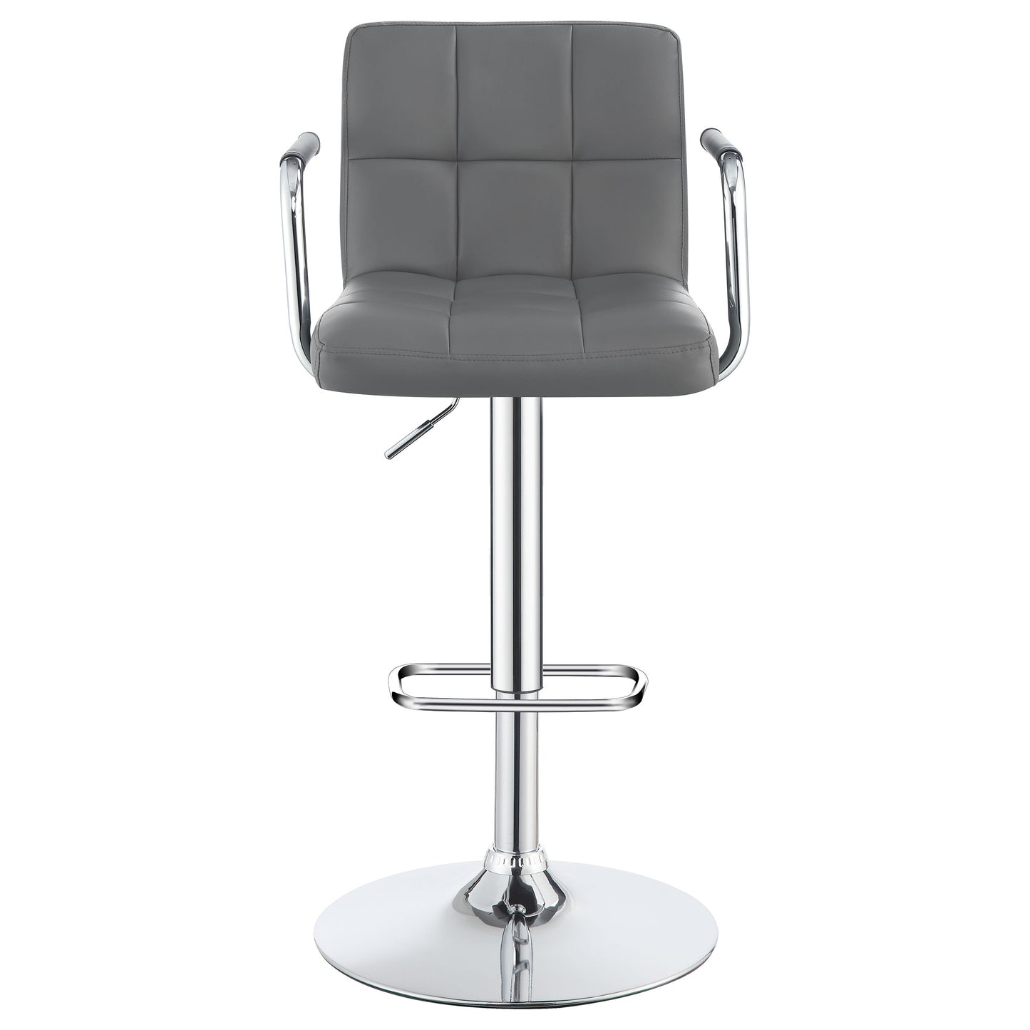 Palomar Adjustable Height Bar Stool Grey and Chrome