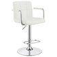 Palomar Adjustable Height Bar Stool White and Chrome