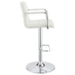 Palomar Adjustable Height Bar Stool White and Chrome