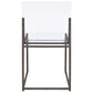 Adino Acrylic Dining Side Chair Black Nickel (Set of 2)