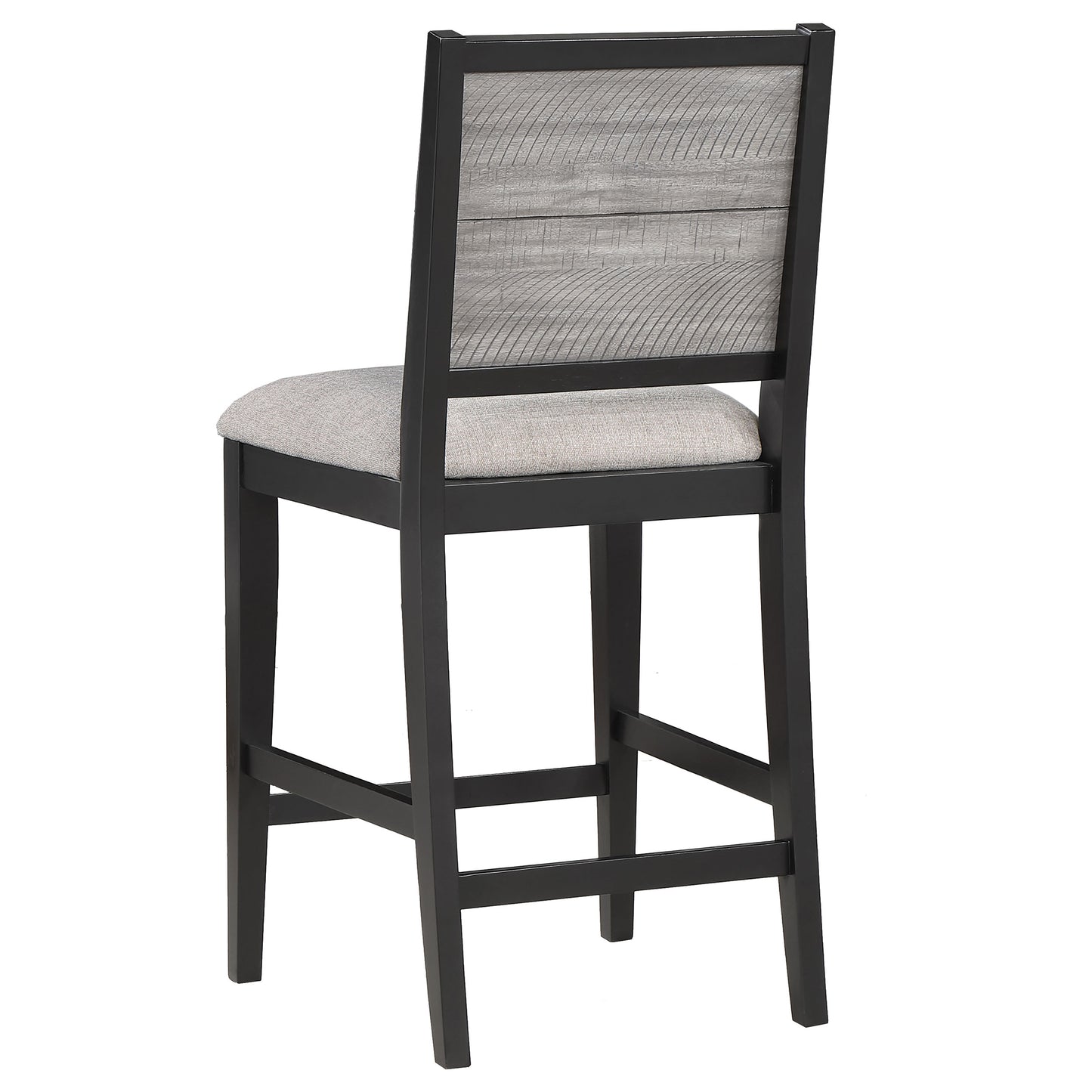 Elodie Wood Counter Chair Grey and Black (Set of 2)