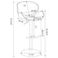 Harris Adjustable Bar Stool Ecru and Chrome