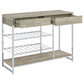 Melrose 2-drawer Home Bar Storage with Wine Rack Grey