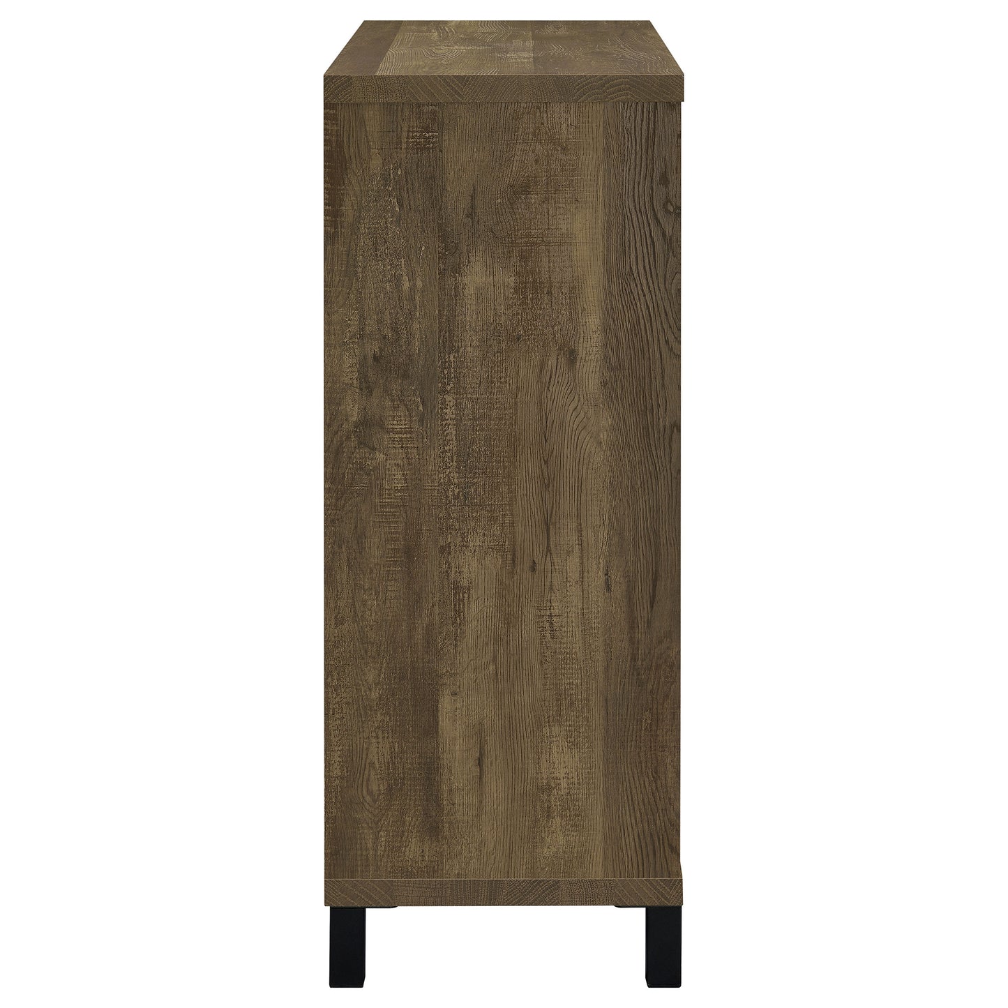 Arlington Sliding Door Home Bar Wine Cabinet Rustic Oak