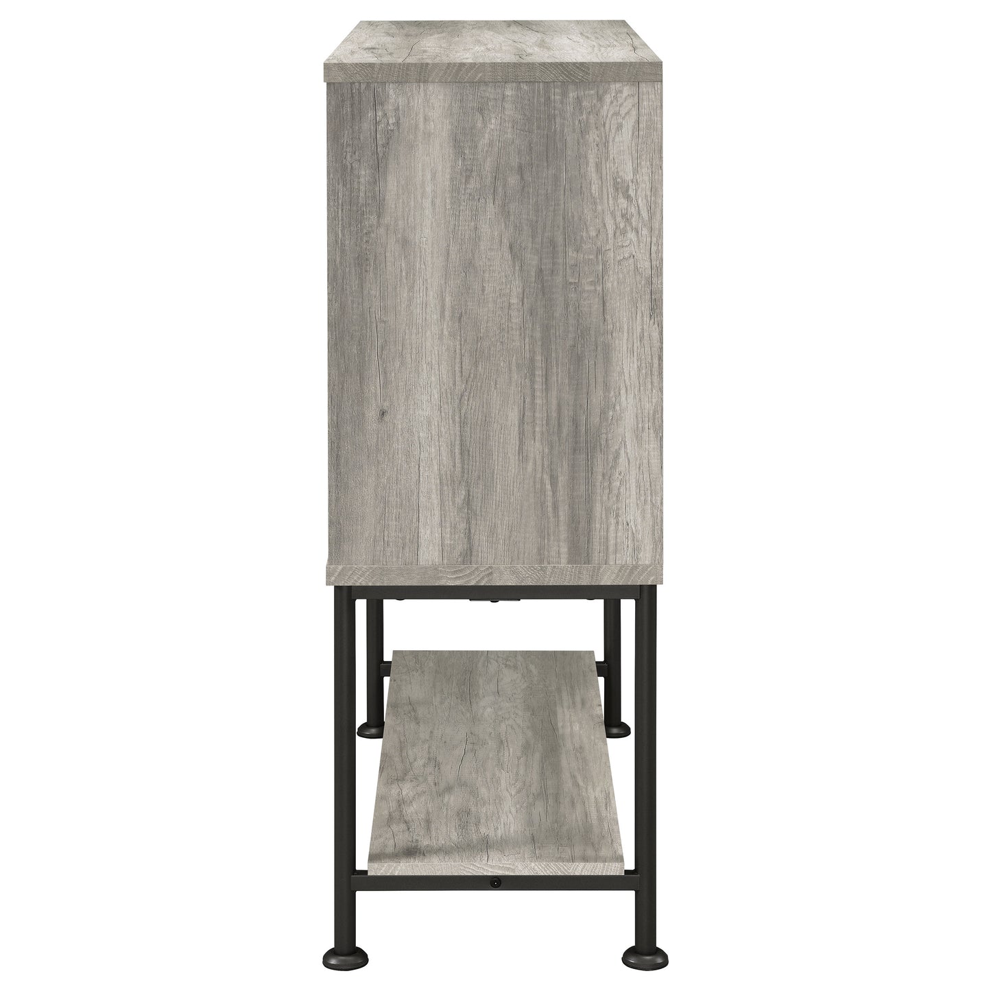 Claremont Sliding Door Home Bar Wine Cabinet Grey Driftwood