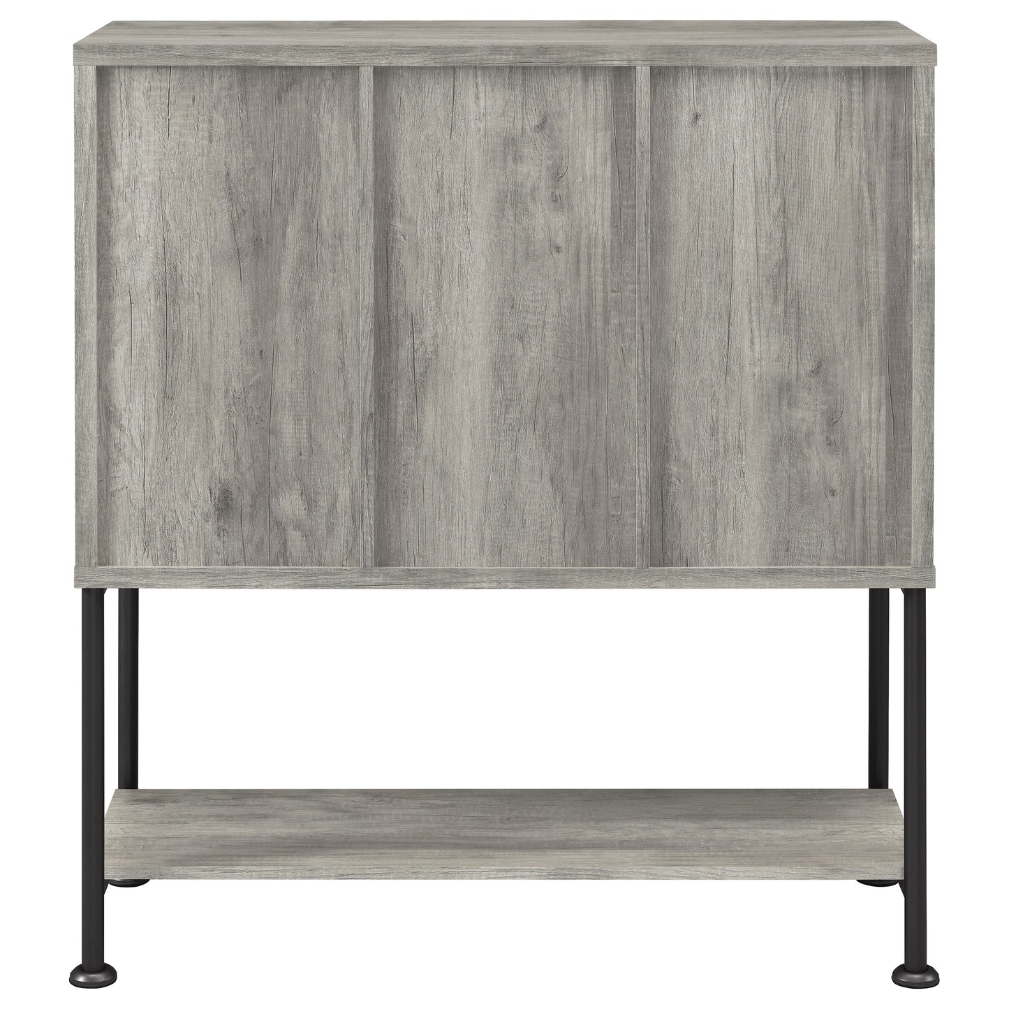 Claremont Sliding Door Home Bar Wine Cabinet Grey Driftwood