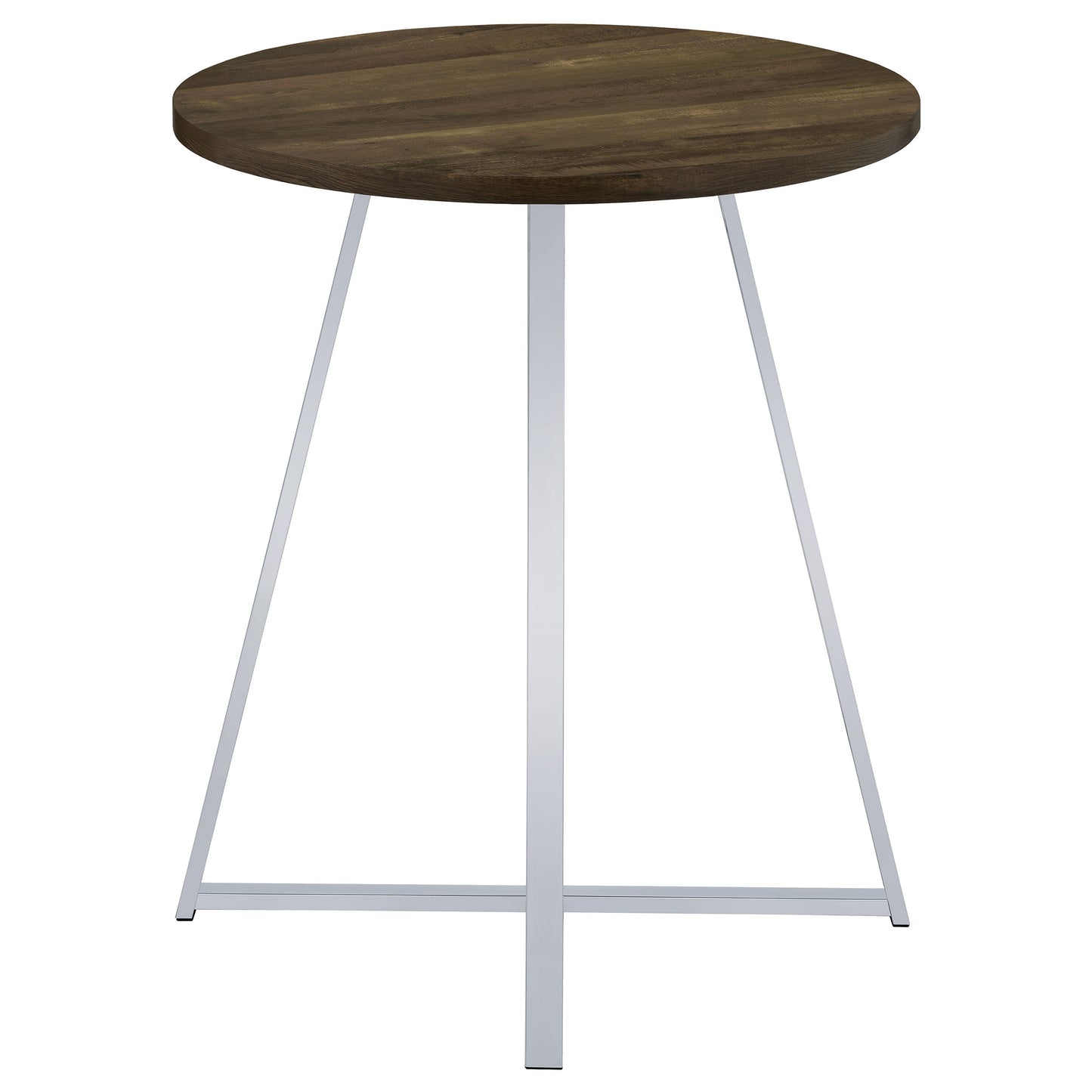 Burkhart Round 35-inch Pub Height Bistro Bar Table Brown Oak