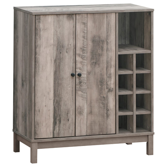 Cheyenne 2-door Home Bar Wine Cabinet Weathered Acacia