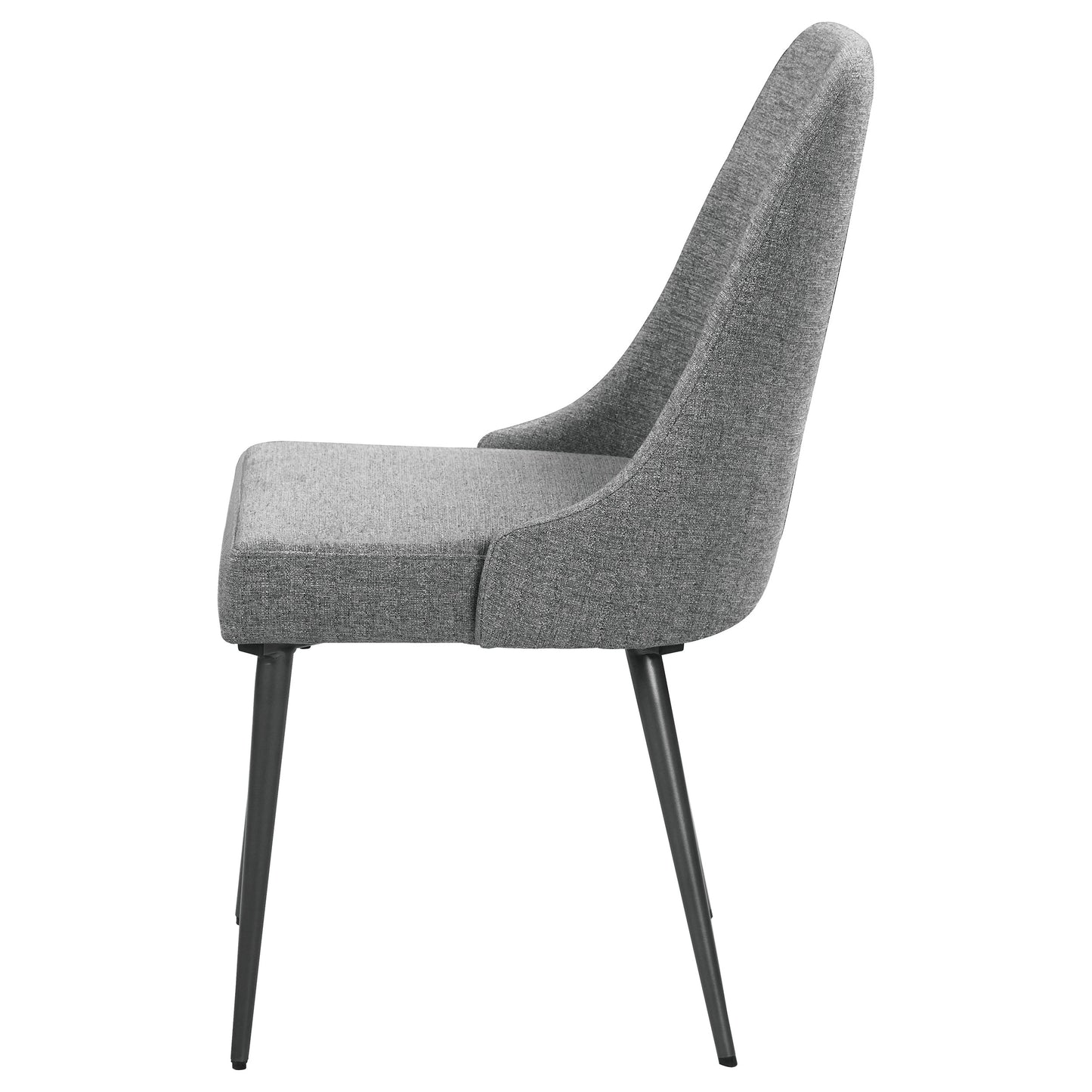 Alan Fabric Upholstered Dining Side Chair Grey (Set of 2)