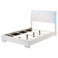 Felicity Wood Full LED Panel Bed White High Gloss