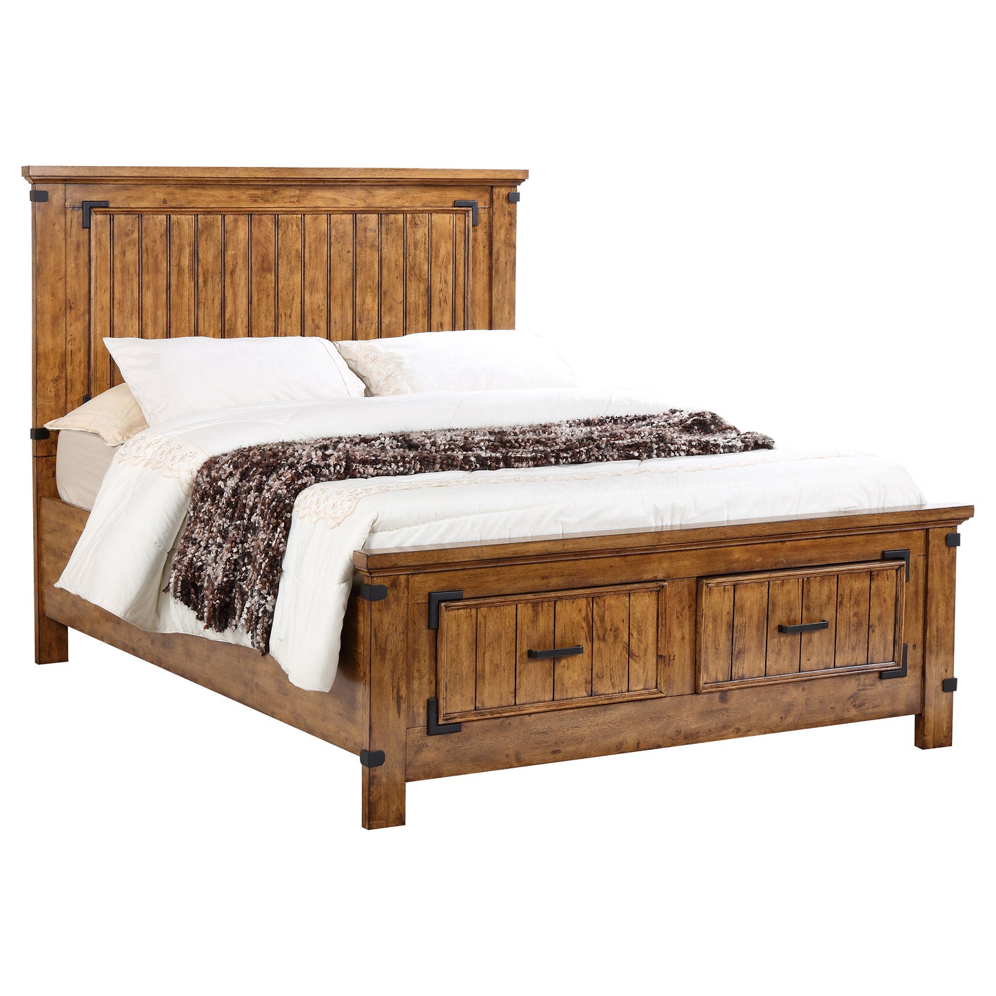 Brenner 5-piece California King Bedroom Set Rustic Honey