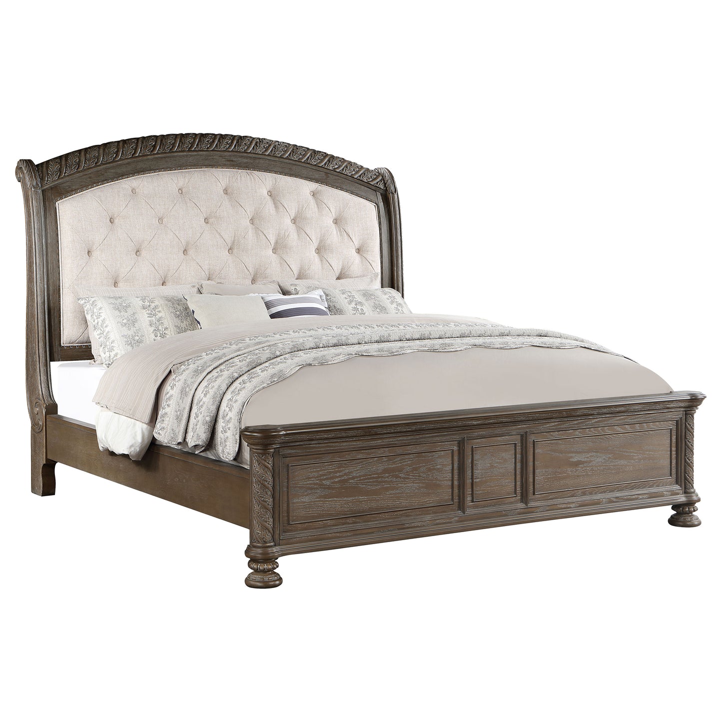 Emmett Wood Queen Sleigh Bed Walnut