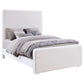 Anastasia Upholstered Eastern King Panel Bed Pearl White