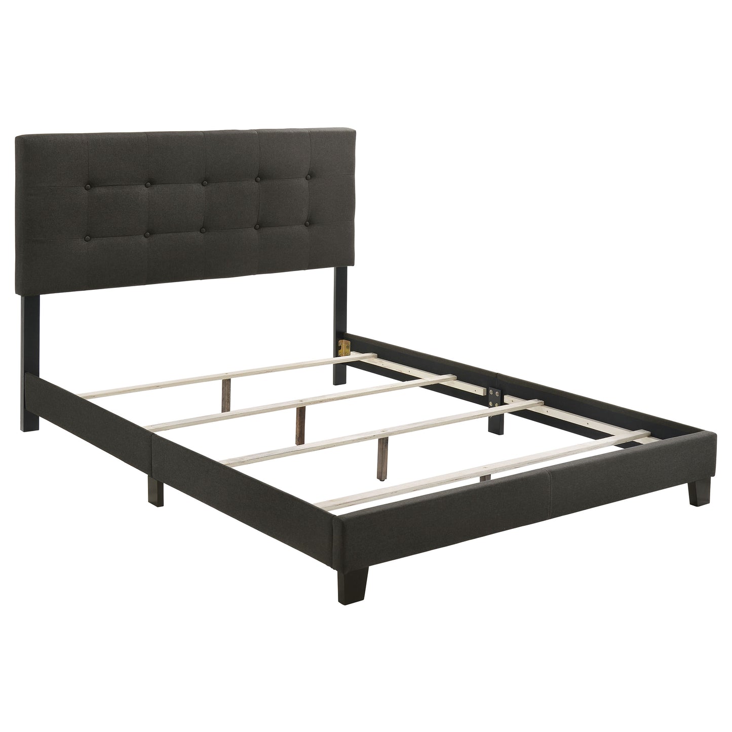 Mapes Upholstered Eastern King Panel Bed Charcoal