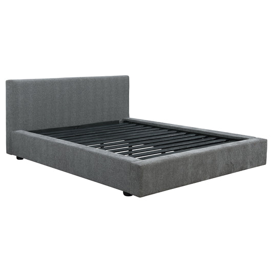 Gregory Upholstered Eastern King Panel Bed Graphite