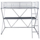 Hyde Metal Twin Workstation Loft Bed Silver