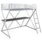 Hyde Metal Twin Workstation Loft Bed Silver