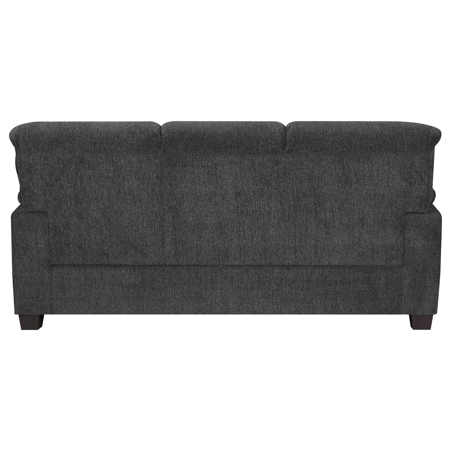 Clementine 3-piece Upholstered Padded Arm Sofa Set Grey