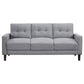 Bowen 2-piece Upholstered Track Arm Tufted Sofa Set Grey