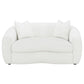 Isabella Faux Sheepskin Upholstered Loveseat Natural