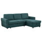 Samantha Upholstered Storage Sleeper Sectional Sofa Teal