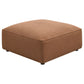 Jennifer Square Upholstered Ottoman Terracotta